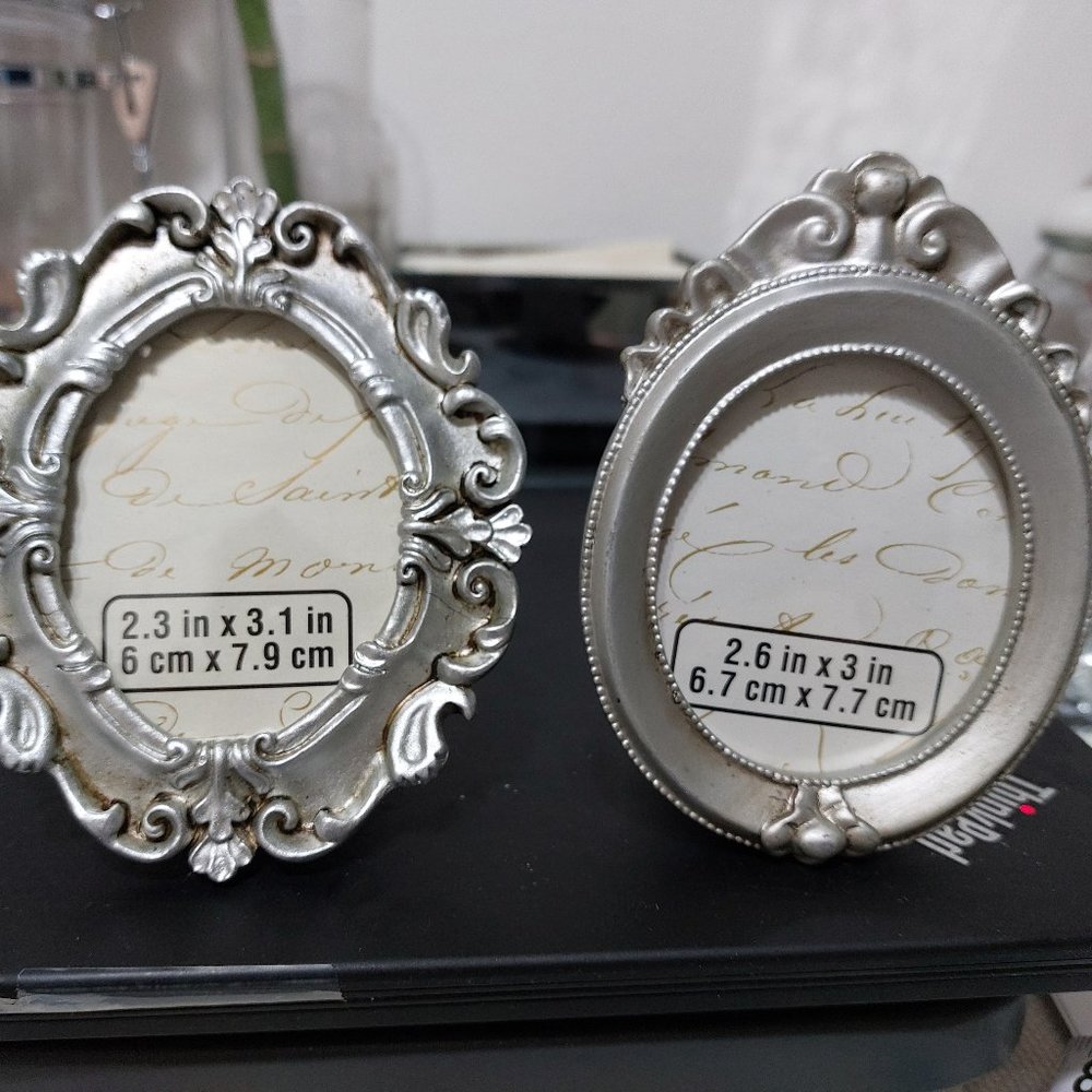 Mini Frames Set Silver & Gold Tones SET of 4